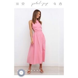Petal & Pup Pink Sleeveless Midi Dress